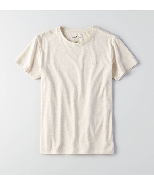 American Eagle（アメリカンイーグル）の「AEOフレックスクルーネックTシャツ（Tシャツ/カットソー・メンズ・チャコール/ビンテージバニラ/オートミール/ネイビーヘザー/シーフォームサーフ・XS/S/M/L/XL/XXL/XXXL）」の2枚目の写真