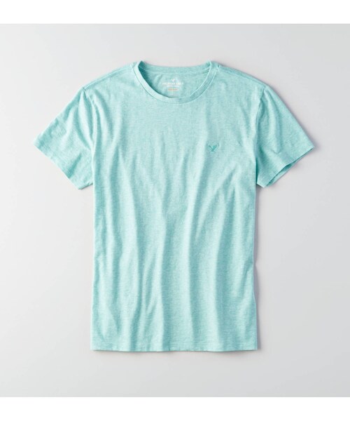American Eagle（アメリカンイーグル）の「AEOフレックスクルーネックTシャツ（Tシャツ/カットソー・メンズ・チャコール/ビンテージバニラ/オートミール/ネイビーヘザー/シーフォームサーフ・XS/S/M/L/XL/XXL/XXXL）」の5枚目の写真