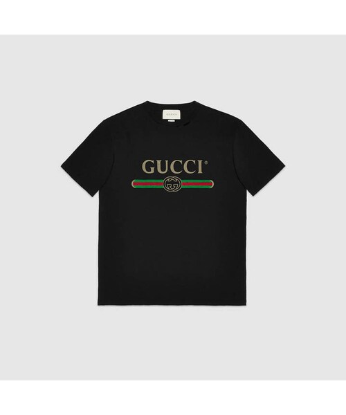 グッチ GUCCI Tシャツ GUCCI（グッチ）の「Gucci print cotton t-shirt（Tシャツ/カットソー