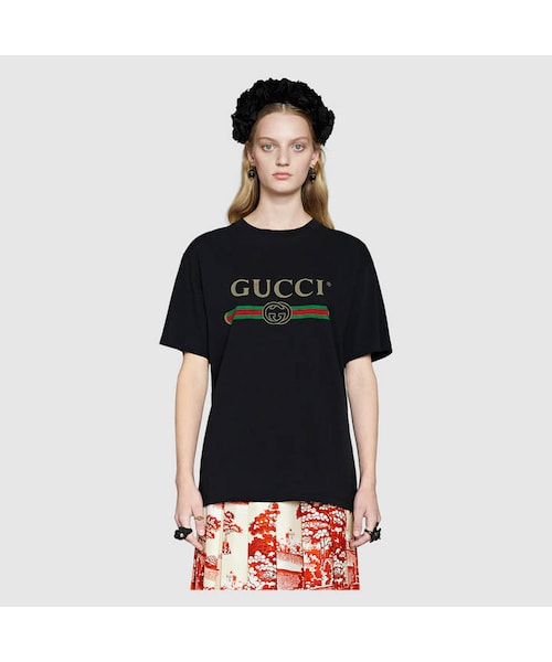GUCCI（グッチ）の「Gucci print cotton t-shirt（Tシャツ/カットソー