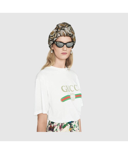GUCCI(グッチ)の「Gucci print cotton t-shirt(Tシャツ/カットソー・レディース・black cotton jersey__457095X5L891948/white cotton jersey__457095X5L899234・small/medium/large)」の5枚目の写真