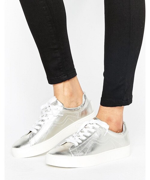 metallic lace up sneakers