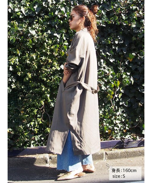 Ungrid（アングリッド）の「テンセルスリットトレンチコート（ジャケット/アウター・レディース・ベージュ/カーキ・S/M）」の8枚目の写真