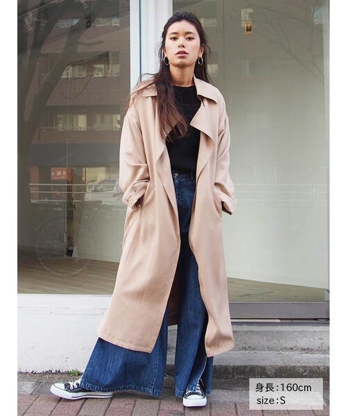 Ungrid（アングリッド）の「テンセルスリットトレンチコート（ジャケット/アウター・レディース・ベージュ/カーキ・S/M）」の9枚目の写真