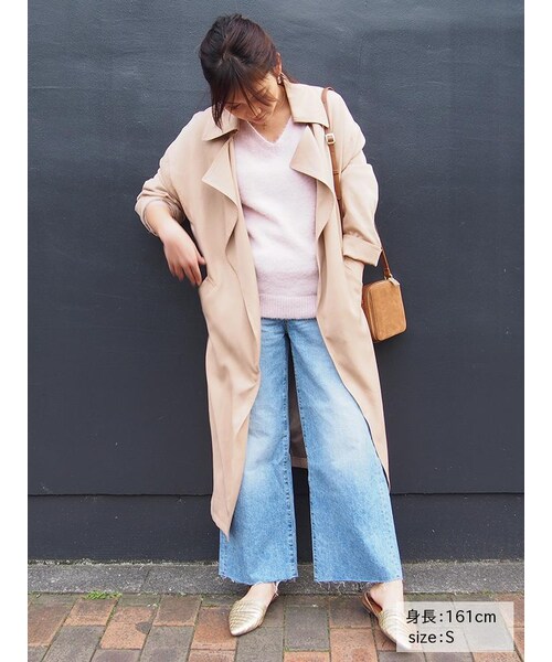 Ungrid（アングリッド）の「テンセルスリットトレンチコート（ジャケット/アウター・レディース・ベージュ/カーキ・S/M）」の5枚目の写真