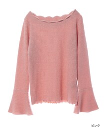 w closet | ラメ入りスカラッププルオーバー(トップス)