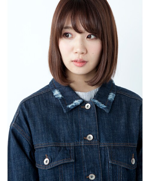 w closet（ダブルクローゼット）の「カットオフビッグGジャン（ジャケット/アウター・レディース・ブルー/ネイビー・FREE）」の6枚目の写真