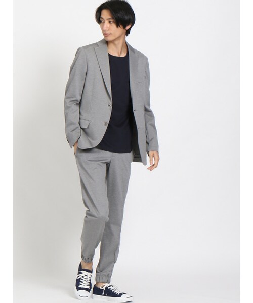 ABAHOUSE（アバハウス）の「【セットアップ対応】ハイゲージジャージー イージーパンツ（パンツ・メンズ・グレー/ネイビー・44/46/48）」の16枚目の写真