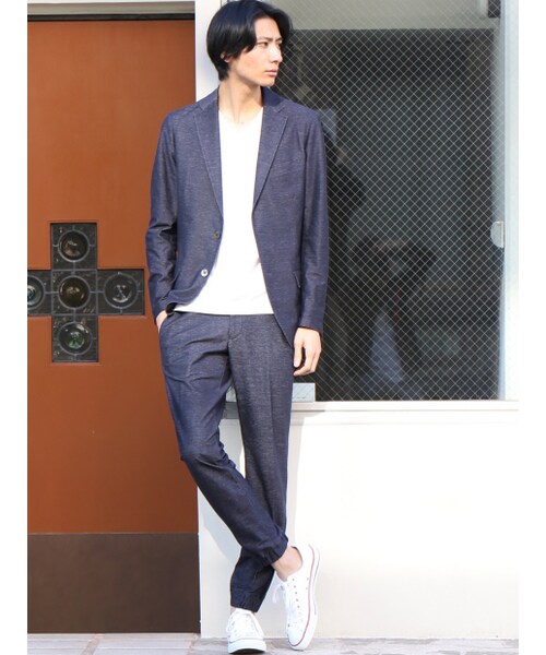 ABAHOUSE（アバハウス）の「【セットアップ対応】ハイゲージジャージー イージーパンツ（パンツ・メンズ・グレー/ネイビー・44/46/48）」の11枚目の写真