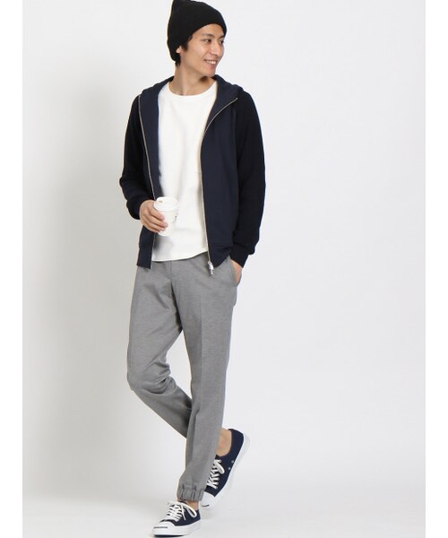 ABAHOUSE（アバハウス）の「【セットアップ対応】ハイゲージジャージー イージーパンツ（パンツ・メンズ・グレー/ネイビー・44/46/48）」の14枚目の写真