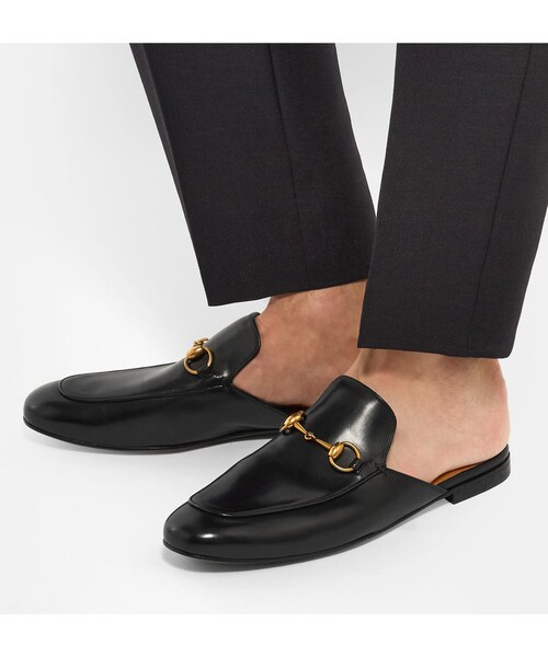 GUCCI（グッチ）の「Gucci Horsebit Leather Backless Loafers（その他シューズ・メンズ・Black・UK10/UK10.5/UK11/UK12/UK13/UK6/UK7/UK7.5/UK8/UK8.5/UK9/UK9.5）」の4枚目の写真