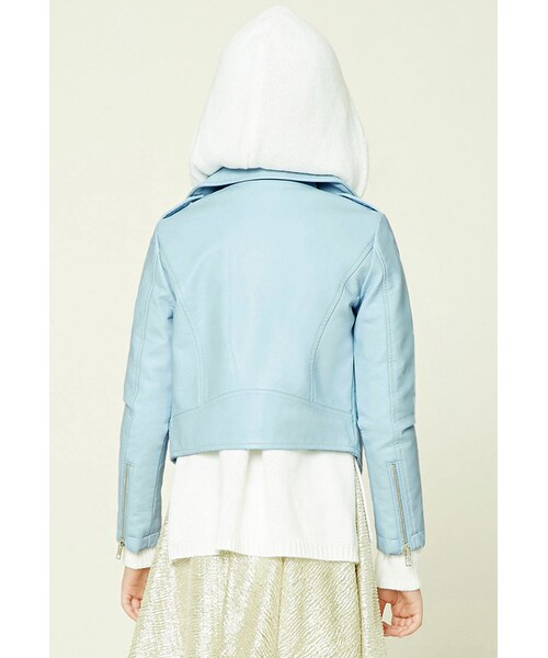 FOREVER 21（フォーエバー トゥエンティーワン）の「FOREVER 21+ Girls Moto Jacket (Kids)（その他アウター・キッズ・Black/Blue/Pink・5/6/7/8/9/10/11/12/13/14）」の9枚目の写真