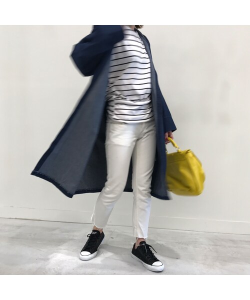 copine（コピン）の「★再入荷★フード付コットン長袖ゆったりドルマンデニムコート（デニムジャケット・レディース・その他）」の8枚目の写真