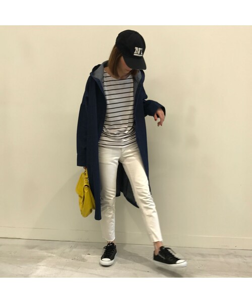 copine（コピン）の「★再入荷★フード付コットン長袖ゆったりドルマンデニムコート（デニムジャケット・レディース・その他）」の12枚目の写真