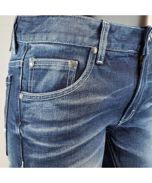 CALL&RESPONSE（コールアンドレスポンス）の「ホワイト ステッチ ストレッチ ジーンズ  /  ＣＡＬＬ ＆ ＲＥＳＰＯＮＳＥ　/ 182-1553-07（デニムパンツ・メンズ・その他）」の5枚目の写真