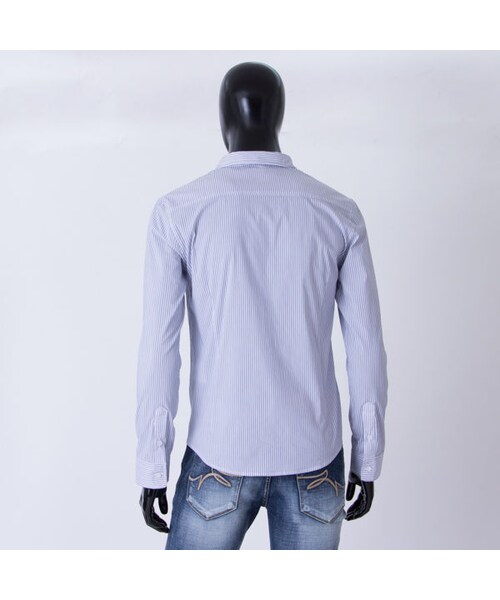 CALL&RESPONSE（コールアンドレスポンス）の「ストライプ ストレッチ 長袖シャツ  /  ＣＡＬＬ ＆ ＲＥＳＰＯＮＳＥ/ 171-1211-01（シャツ/ブラウス・メンズ・その他）」の2枚目の写真