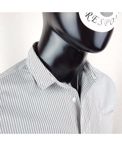CALL&RESPONSE（コールアンドレスポンス）の「ストライプ ストレッチ 長袖シャツ  /  ＣＡＬＬ ＆ ＲＥＳＰＯＮＳＥ/ 171-1211-01（シャツ/ブラウス・メンズ・その他）」の5枚目の写真