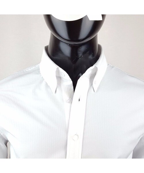 CALL&RESPONSE(コールアンドレスポンス)の「ジャガード ストライプ ボタンダウン 長袖 シャツ / CALL & RESPONSE / 171-1211-02(シャツ/ブラウス・メンズ・その他)」の3枚目の写真