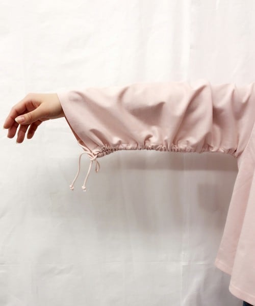 archives（アルシーヴ）の「【Web限定】シャーリングスリーブトップス（Tシャツ/カットソー・レディース・ホワイト×ブラック/ブラック×ホワイト/グレー/ピンク・MEDIUM）」の8枚目の写真