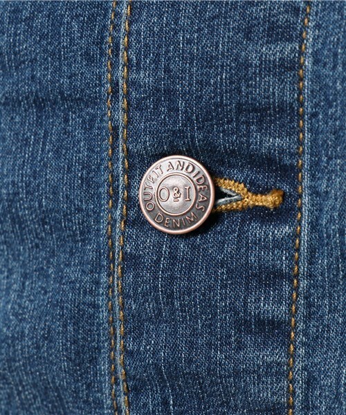 actuel（アクチュエル）の「【ＯandI】ノーカラーデニムＪＫ（デニムジャケット・レディース・ライトブルー/ダークブルー・FREE）」の10枚目の写真