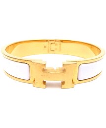 HERMES | Hermes White Enamel Gold Narrow Clic Clac PM Bracelet(ブレスレット)