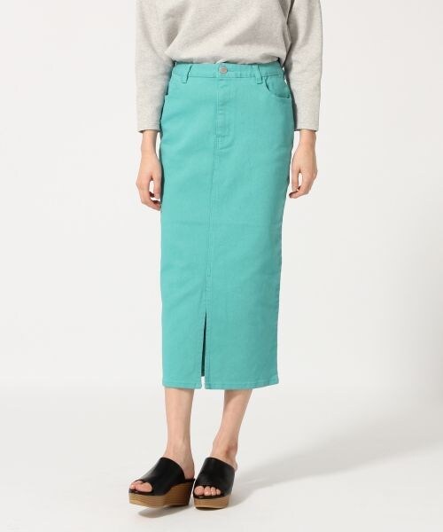 LOWRYS FARM（ローリーズファーム）の「タイトスリットロンスカ／Ｄ（スカート・ブラック/ブルー）」の4枚目の写真