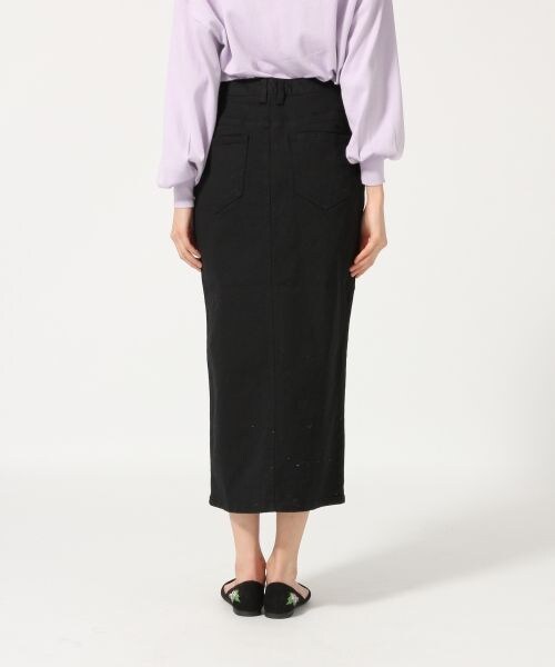 LOWRYS FARM（ローリーズファーム）の「タイトスリットロンスカ／Ｄ（スカート・ブラック/ブルー）」の8枚目の写真