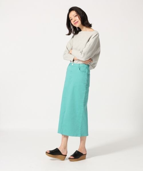 LOWRYS FARM（ローリーズファーム）の「タイトスリットロンスカ／Ｄ（スカート・ブラック/ブルー）」の3枚目の写真