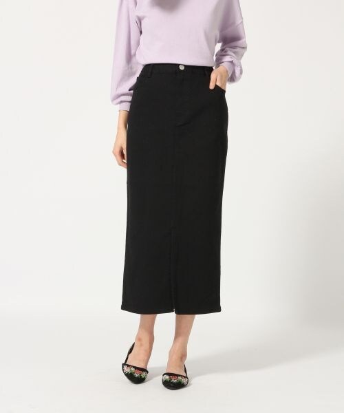 LOWRYS FARM（ローリーズファーム）の「タイトスリットロンスカ／Ｄ（スカート・ブラック/ブルー）」の6枚目の写真