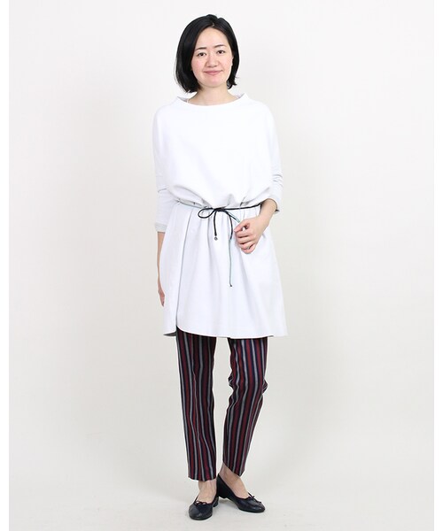 45r*pm 衿元がお洒落な。グレンチュニックワンピース。 45r*pm 衿元がお洒落な。グレンチュニックワンピース。 45r*pm 衿元が