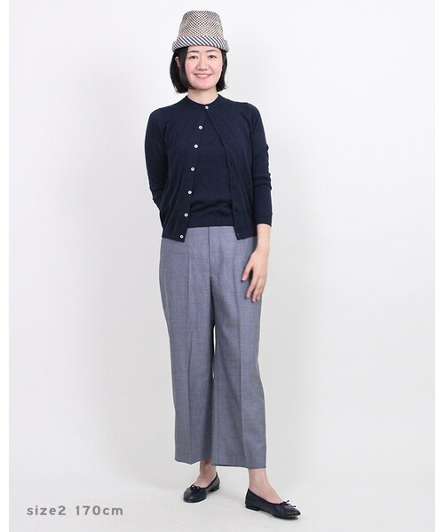 45R（フォーティファイブアール）の「サマーウールイージーパンツ（パンツ・レディース・ベージュストライプ/シャンブレー/ネイビーストライプ・3-L/2-M）」の13枚目の写真