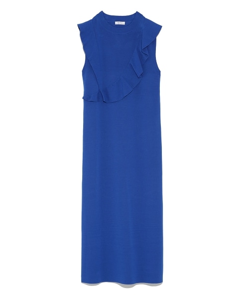 FRAY I.D（フレイアイディー）の「アシメフリルニットワンピース  