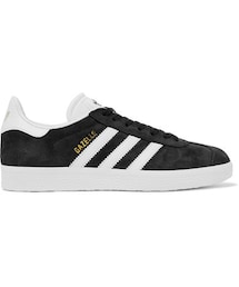 adidas | adidas Originals - Gazelle Suede And Textured-leather Sneakers - Black(スニーカー)