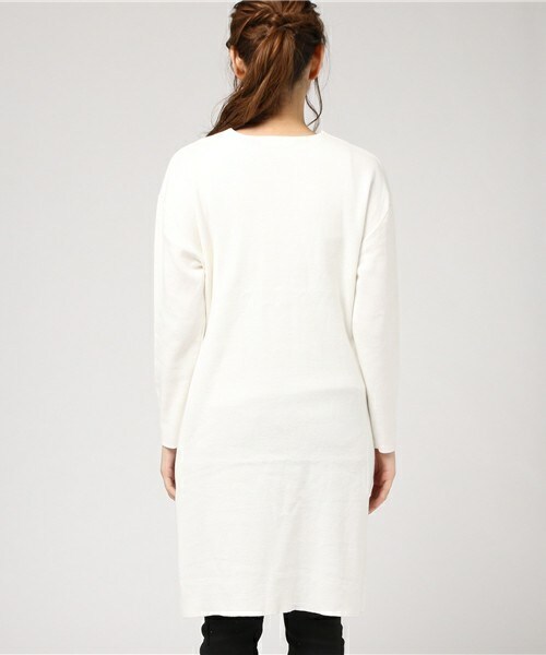 archives（アルシーヴ）の「ミラノリブロングカーディガン（カーディガン/ボレロ・レディース・オフホワイト/グレー/ブルー/ピンク・MEDIUM）」の7枚目の写真