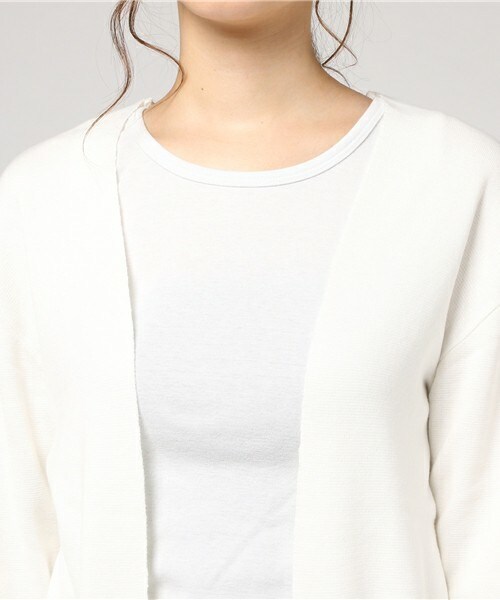 archives（アルシーヴ）の「ミラノリブロングカーディガン（カーディガン/ボレロ・レディース・オフホワイト/グレー/ブルー/ピンク・MEDIUM）」の8枚目の写真