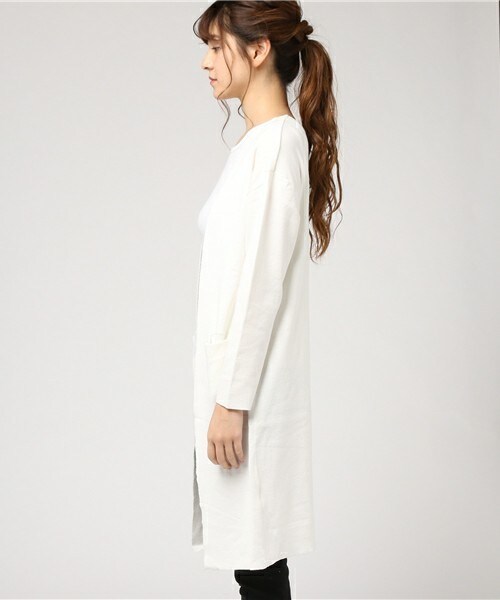 archives（アルシーヴ）の「ミラノリブロングカーディガン（カーディガン/ボレロ・レディース・オフホワイト/グレー/ブルー/ピンク・MEDIUM）」の6枚目の写真