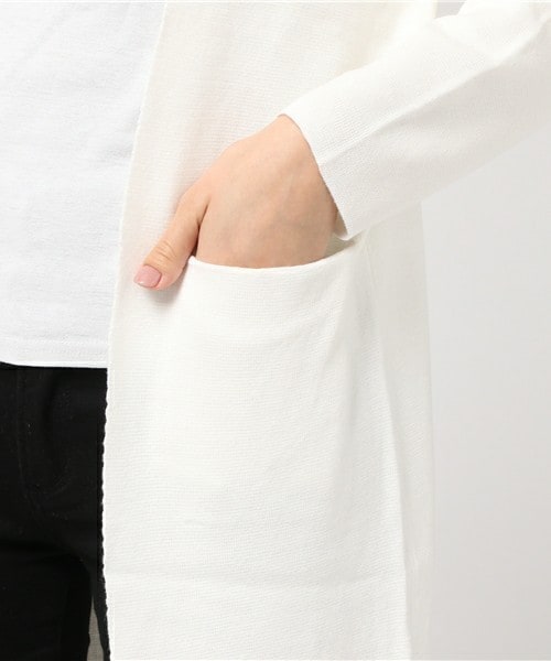 archives（アルシーヴ）の「ミラノリブロングカーディガン（カーディガン/ボレロ・レディース・オフホワイト/グレー/ブルー/ピンク・MEDIUM）」の10枚目の写真