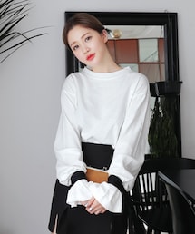DHOLIC | バックルストラップロングスリーブTシャツ(Tシャツ/カットソー)