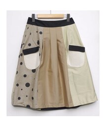 NIRAME.CO | お手伝いスカート　ベージュ×ドット(スカート)