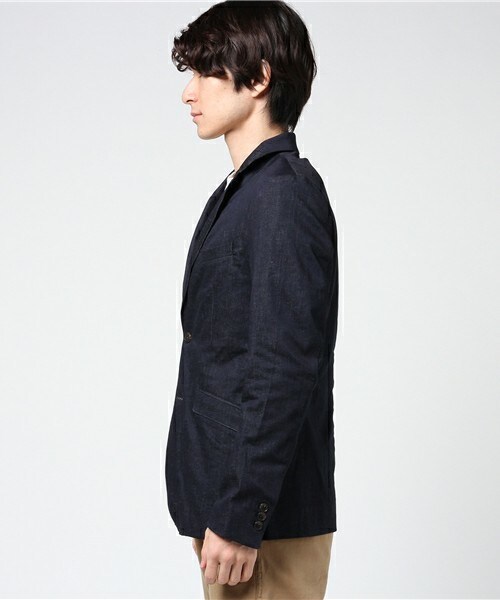 MIND BLOW（マインドブロウ）の「セットアップストレッチデニムジャケット[ONE WASH]（テーラードジャケット・メンズ・ネイビー・S/M/L/LL）」の2枚目の写真