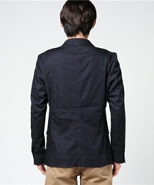MIND BLOW（マインドブロウ）の「セットアップストレッチデニムジャケット[ONE WASH]（テーラードジャケット・メンズ・ネイビー・S/M/L/LL）」の3枚目の写真
