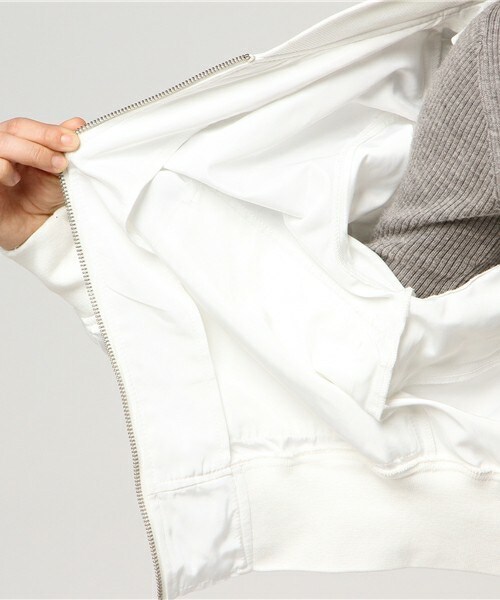 archives（アルシーヴ）の「フライトブルゾン（ブルゾン・レディース・オフホワイト/ブラック/ピンク・MEDIUM）」の10枚目の写真