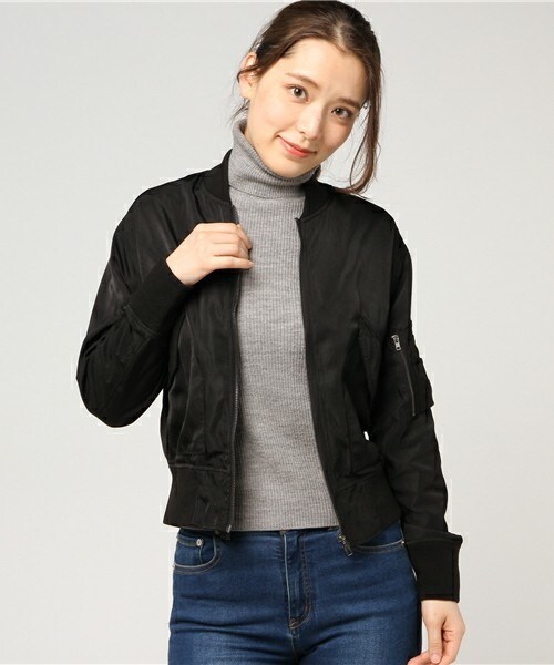 archives（アルシーヴ）の「フライトブルゾン（ブルゾン・レディース・オフホワイト/ブラック/ピンク・MEDIUM）」の3枚目の写真