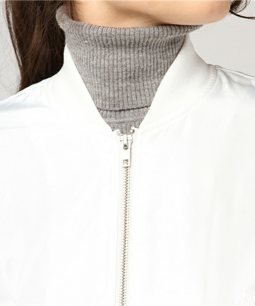 archives（アルシーヴ）の「フライトブルゾン（ブルゾン・レディース・オフホワイト/ブラック/ピンク・MEDIUM）」の7枚目の写真