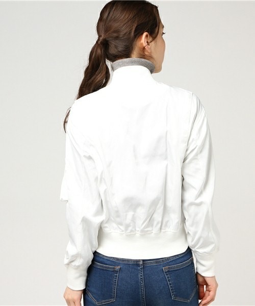 archives（アルシーヴ）の「フライトブルゾン（ブルゾン・レディース・オフホワイト/ブラック/ピンク・MEDIUM）」の6枚目の写真