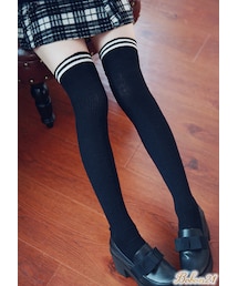 Bobon21 | ダブルラインニーハイソックス(ソックス/靴下)