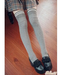 Bobon21 | ダブルラインニーハイソックス(ソックス/靴下)