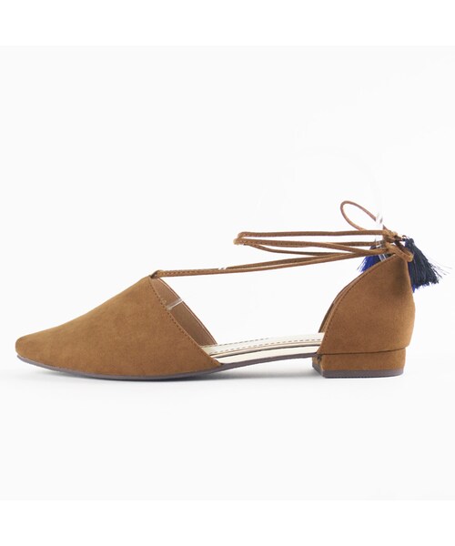 ORiental TRaffic（オリエンタルトラフィック）の「レースアップパンプス（シューズ・レディース・ベージュ/ブラック/ホワイト/キャメル・S/M/L/LL）」の4枚目の写真