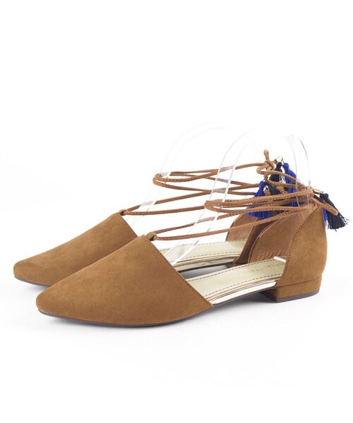 ORiental TRaffic（オリエンタルトラフィック）の「レースアップパンプス（シューズ・レディース・ベージュ/ブラック/ホワイト/キャメル・S/M/L/LL）」の3枚目の写真