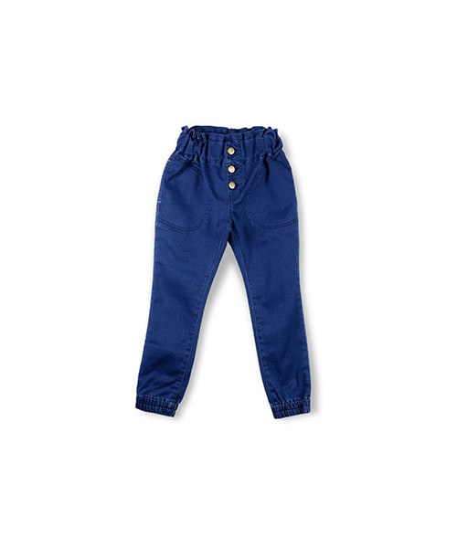 RADCHAP（ラッドチャップ）の「ニットデニムハイウェストパンツ（デニムパンツ・キッズ・ブルー/ネイビーブルー・90～140）」の2枚目の写真